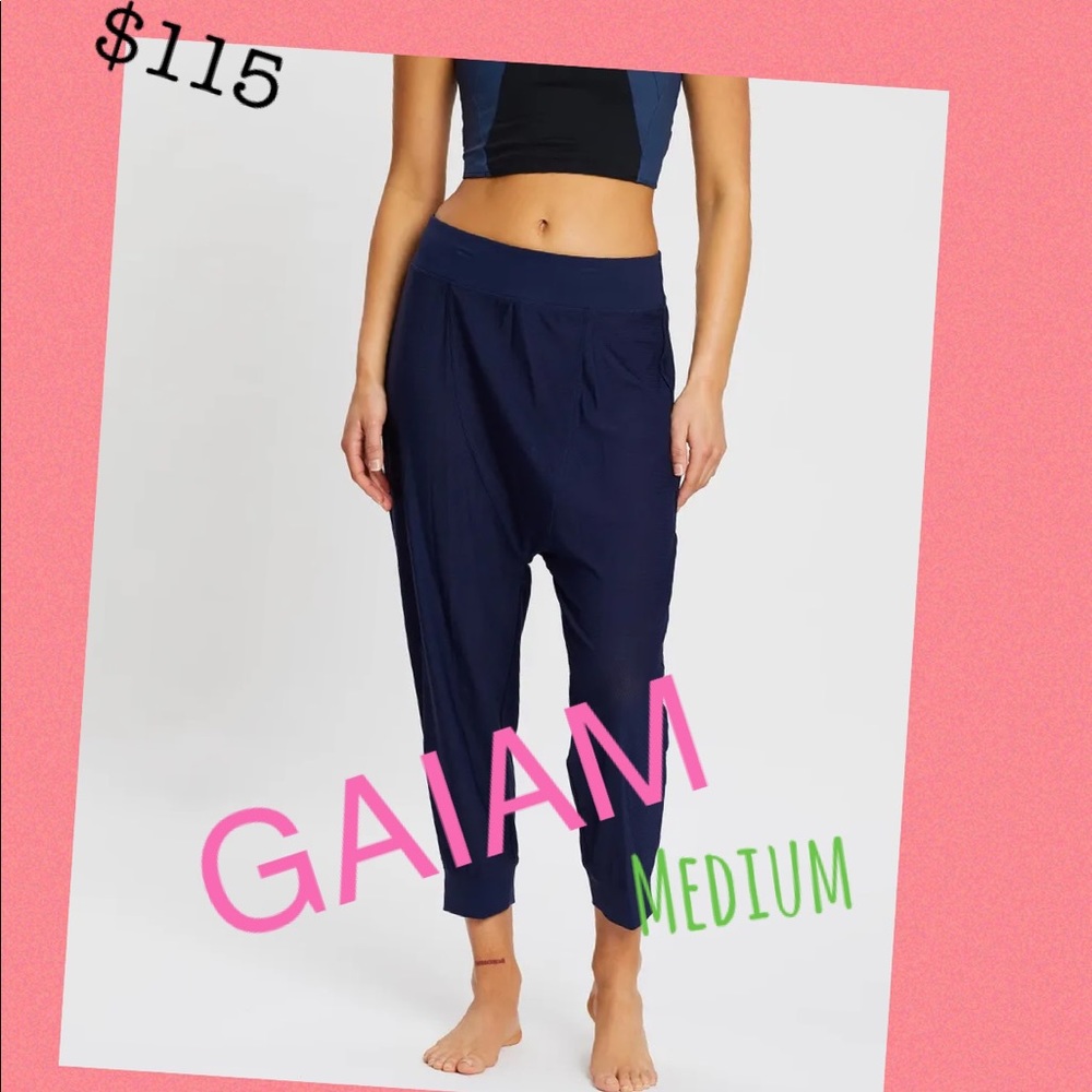 🆕 GAIAM maritime blue mesh harem pant Medium